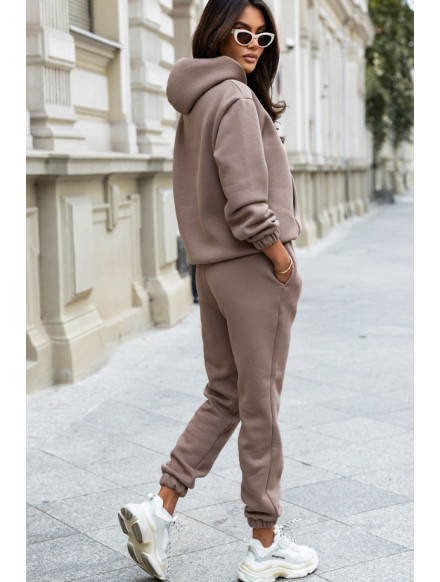 Damen-Trainingsanzug Mokka LEISURE VIBE D31 MITARE 2