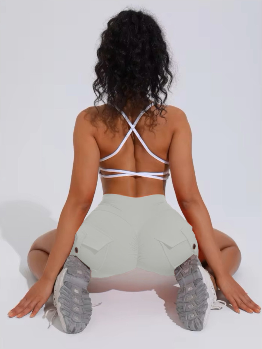 Push-Up Damen Shaping Shorts hellgrau ZAPPY TRENDY K133 MITARE