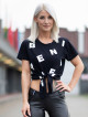 Shirt Letters mit Schnürrung N680 SCHWARZ NEBBIA