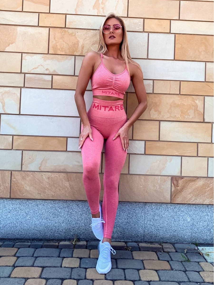 Seamless leggings PUSH UP MAX K001 rosa MITARE