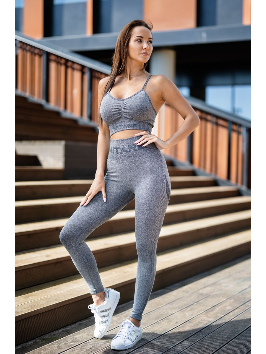 Seamless leggings PUSH UP MAX K001 dunkelgrau MITARE