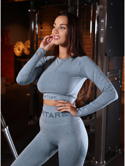 Nahtloses Crop Top PUSH UP MAX K084 schwarz MITARE