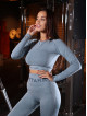 Nahtloses Crop Top PUSH UP MAX K084 schwarz MITARE