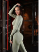 Nahtloses Crop Top PUSH UP MAX K084 armeegrün MITARE