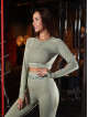 Nahtloses Crop Top PUSH UP MAX K084 armeegrün MITARE