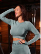 Nahtloses Crop Top PUSH UP MAX K084 rotwein MITARE