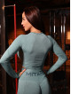 Nahtloses Crop Top PUSH UP MAX K084 rotwein MITARE