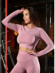 Nahtloses Crop Top PUSH UP MAX K084 rotwein MITARE