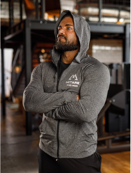 Kapuzenpullover K085 grau MITARE PRO MAN