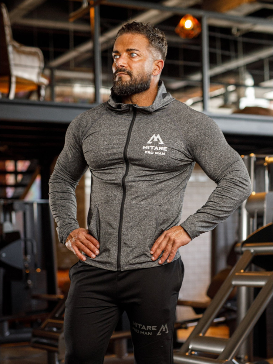 Kapuzenpullover K085 grau MITARE PRO MAN