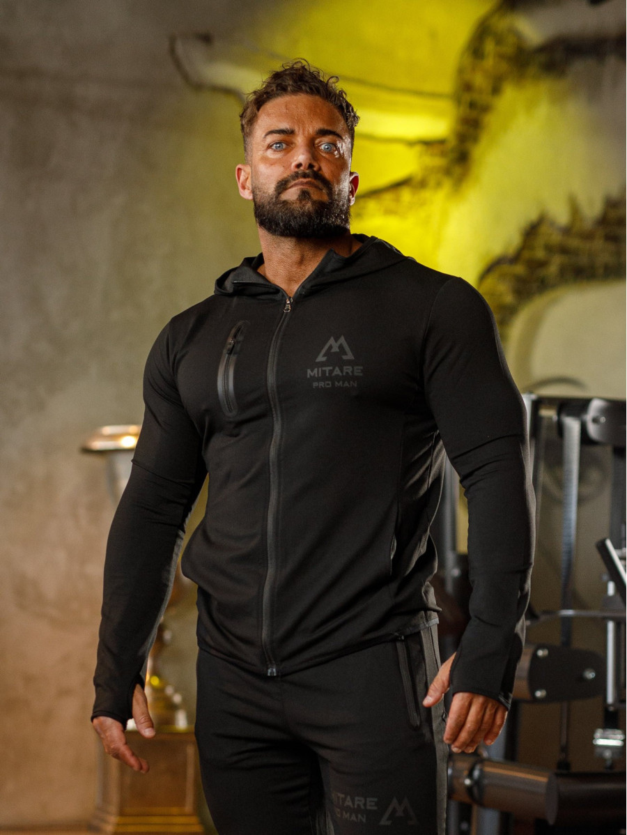 Kapuzenpullover K085 schwarz MITARE PRO MAN