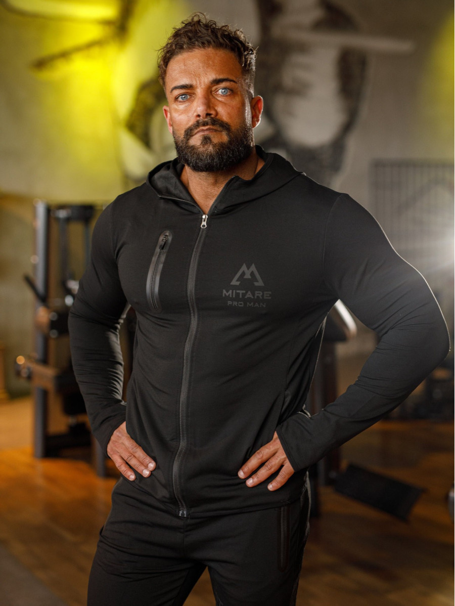 Kapuzenpullover K085 schwarz MITARE PRO MAN