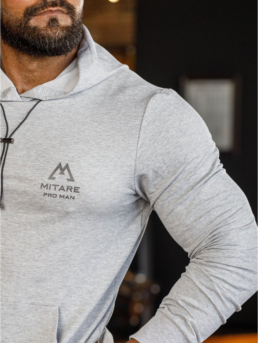 Kapuzenpullover K088 hellgrau MITARE PRO MAN