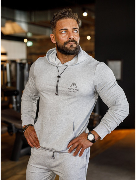 Kapuzenpullover K088 hellgrau MITARE PRO MAN