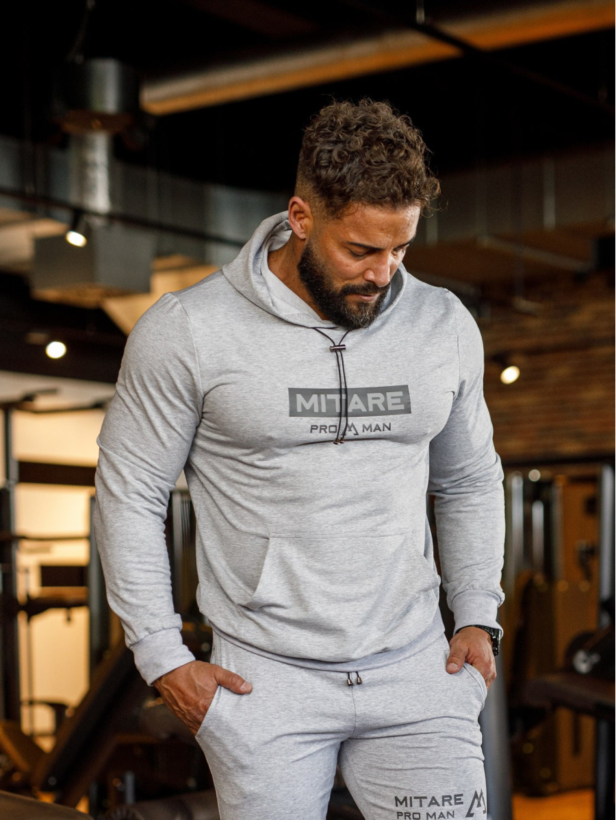 Kapuzenpullover K103 hellgrau MITARE PRO MAN