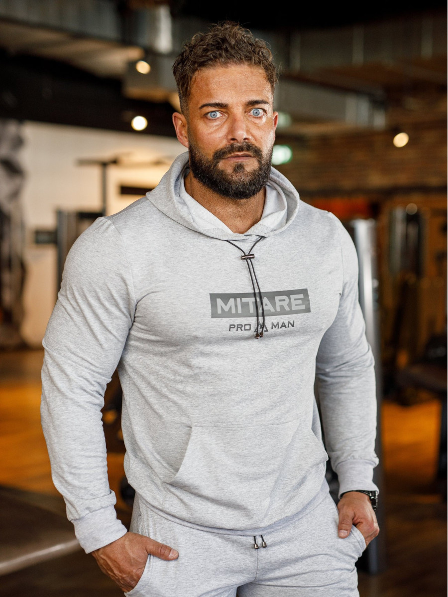 Kapuzenpullover K103 hellgrau MITARE PRO MAN