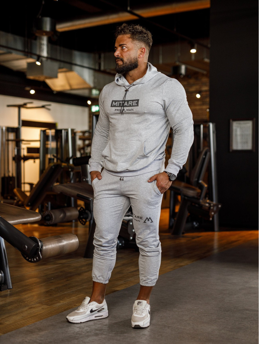 Kapuzenpullover K103 hellgrau MITARE PRO MAN