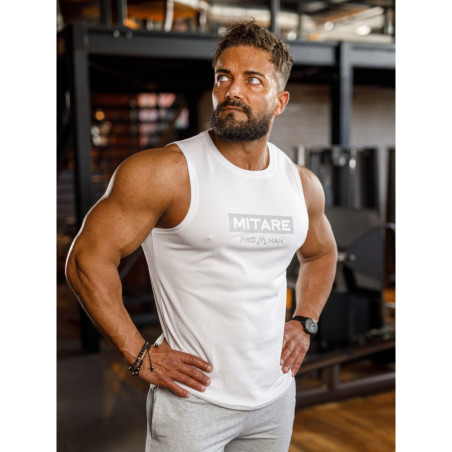 Tanktop K092 weiß MITARE PRO MAN