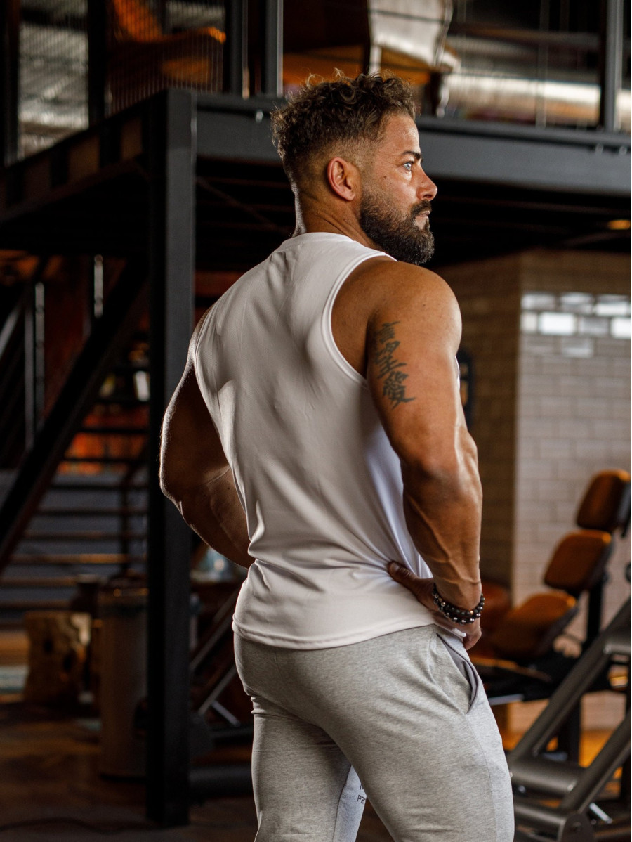 Tanktop K092 weiß MITARE PRO MAN