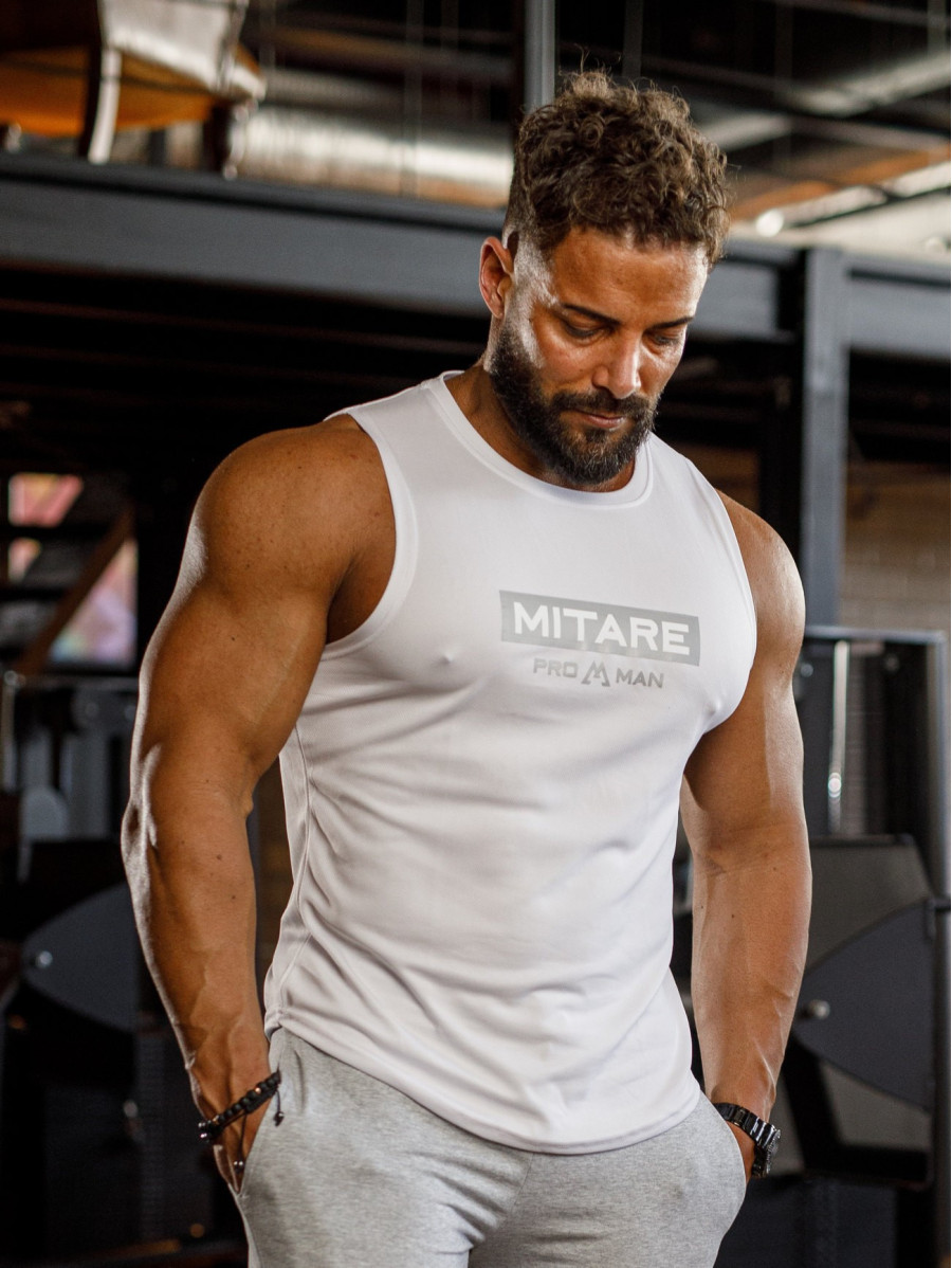 Tanktop K092 weiß MITARE PRO MAN