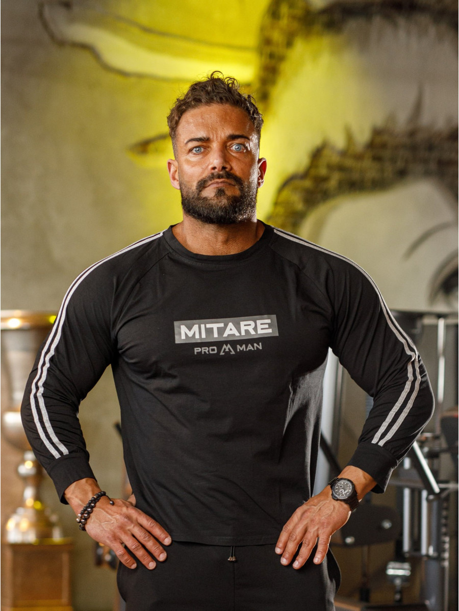 Langarm-T-Shirt K090 schwarz MITARE PRO MAN