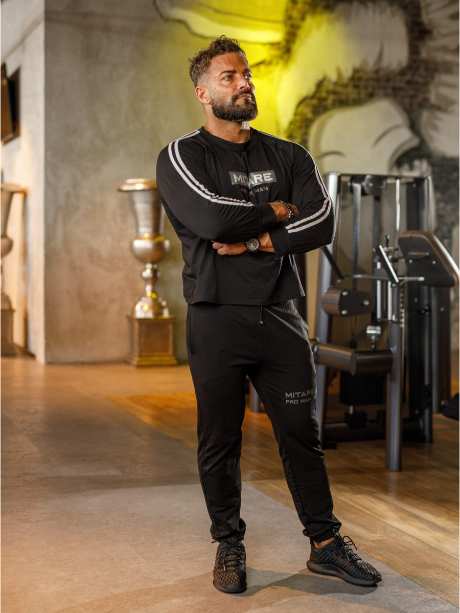Langarm-T-Shirt K090 schwarz MITARE PRO MAN
