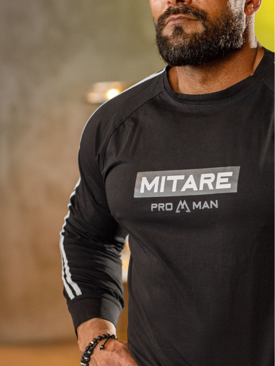 Langarm-T-Shirt K090 schwarz MITARE PRO MAN