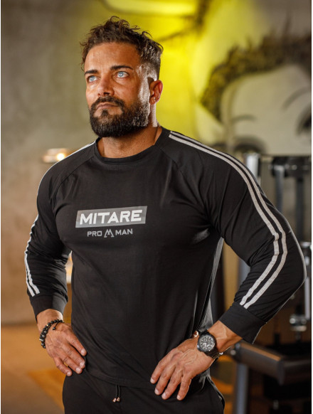 Langarm-T-Shirt K090 schwarz MITARE PRO MAN