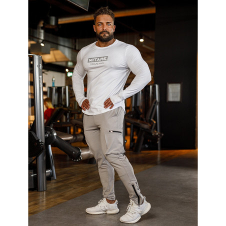 Langarm-T-Shirt K094 weiß MITARE PRO MAN