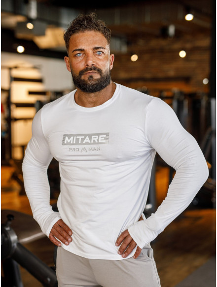 Langarm-T-Shirt K094 weiß MITARE PRO MAN