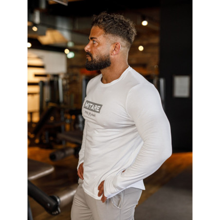 Langarm-T-Shirt K094 weiß MITARE PRO MAN