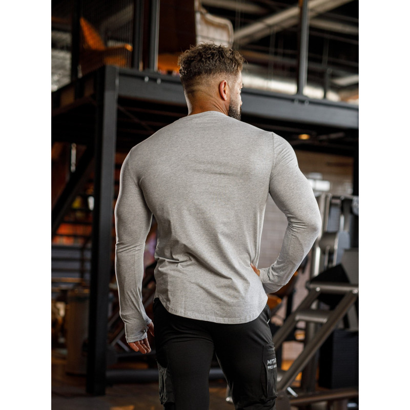 Langarm-T-Shirt K094 grau MITARE PRO MAN