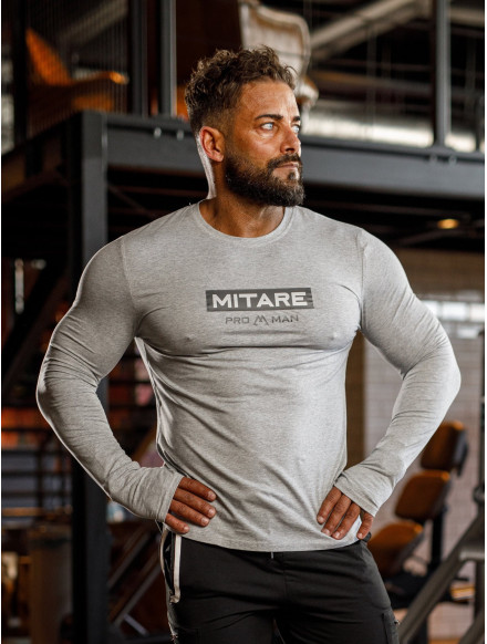 Langarm-T-Shirt K094 grau MITARE PRO MAN