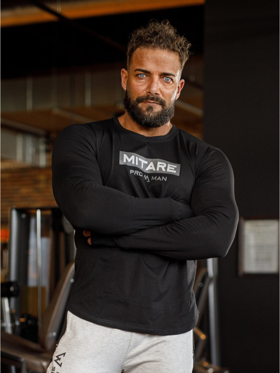 Langarm-T-Shirt K094 schwarz MITARE PRO MAN