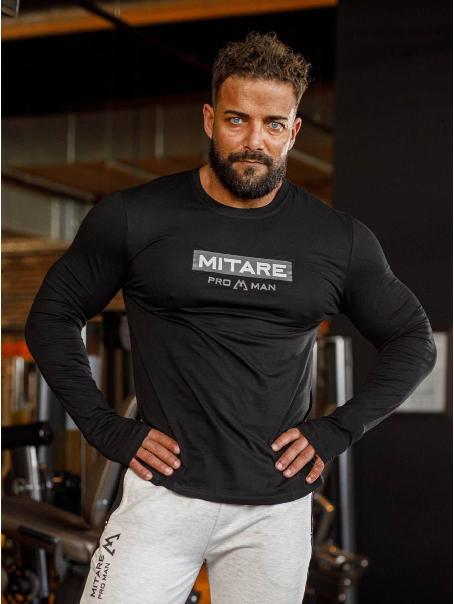 Langarm-T-Shirt K094 schwarz MITARE PRO MAN