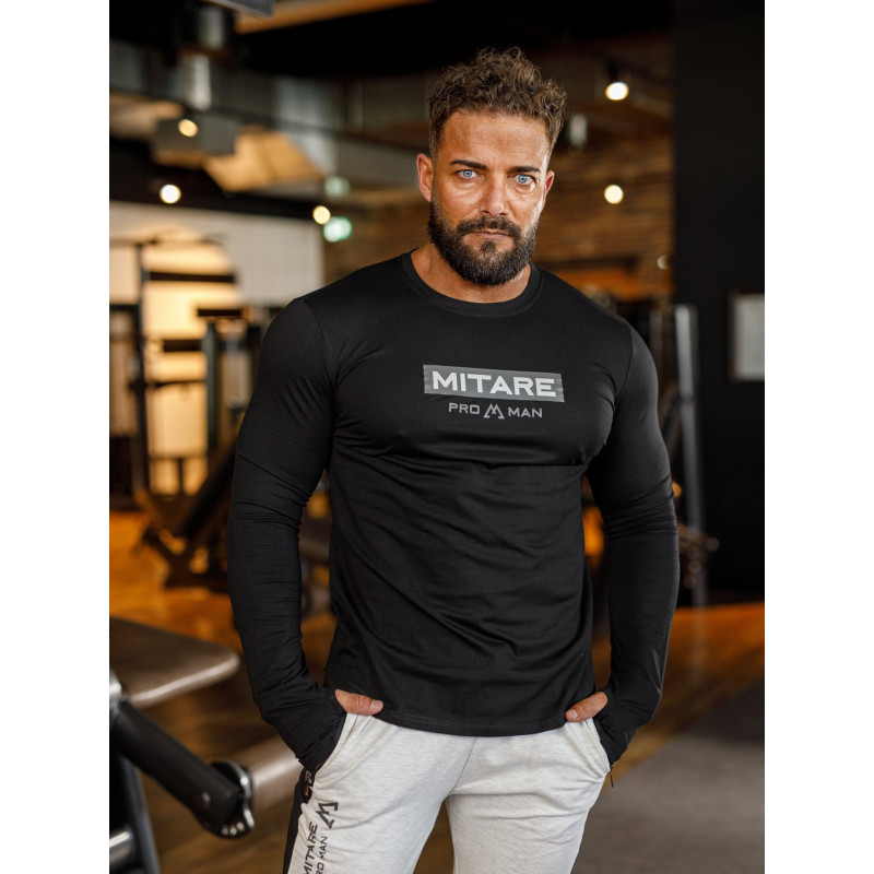 Langarm-T-Shirt K094 schwarz MITARE PRO MAN