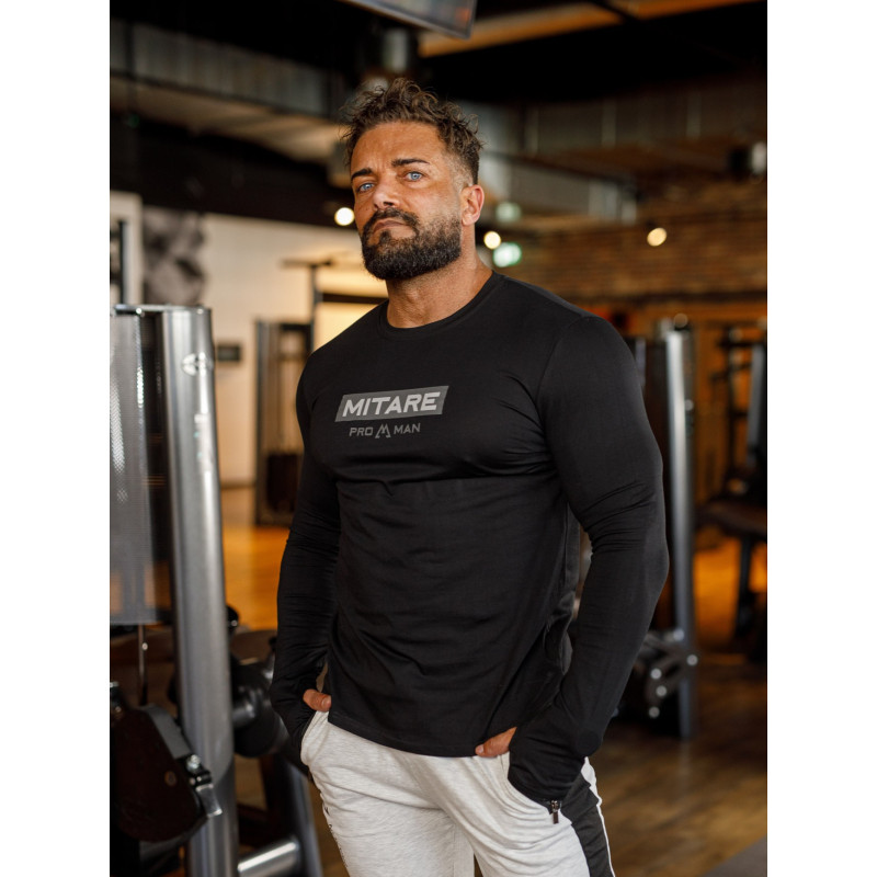 Langarm-T-Shirt K094 schwarz MITARE PRO MAN