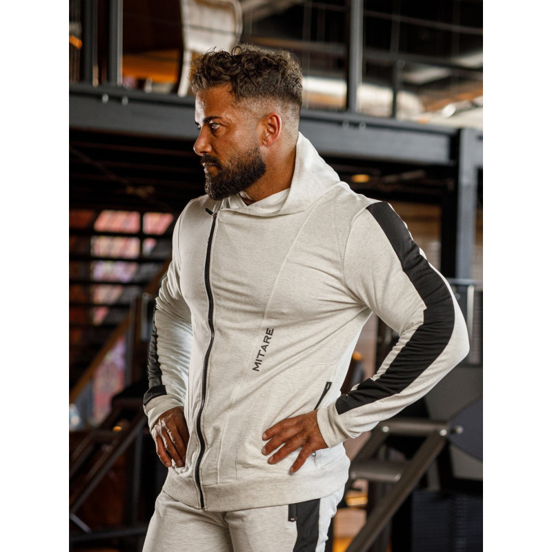Kapuzenpullover K097 hellgrau MITARE PRO MAN