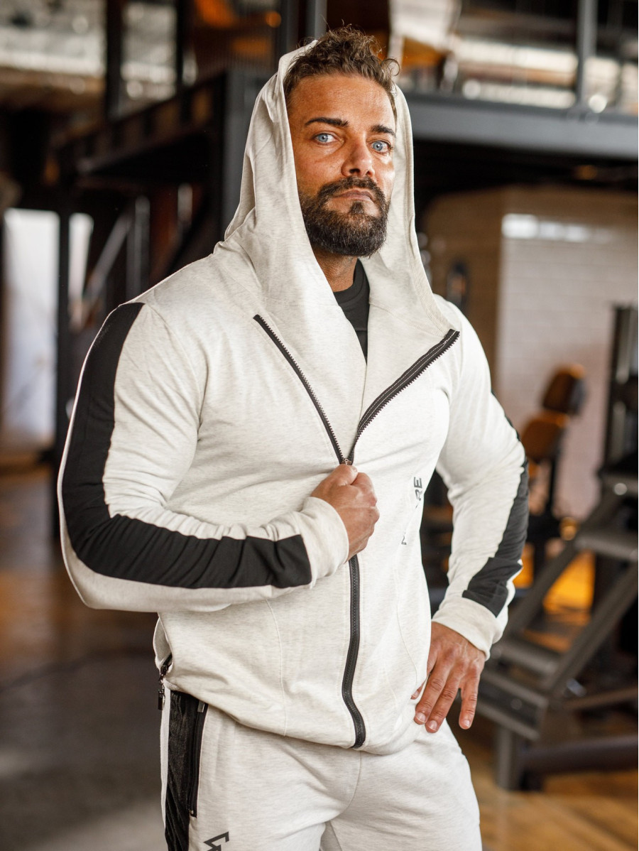 Kapuzenpullover K097 hellgrau MITARE PRO MAN