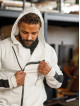 Kapuzenpullover K097 hellgrau MITARE PRO MAN