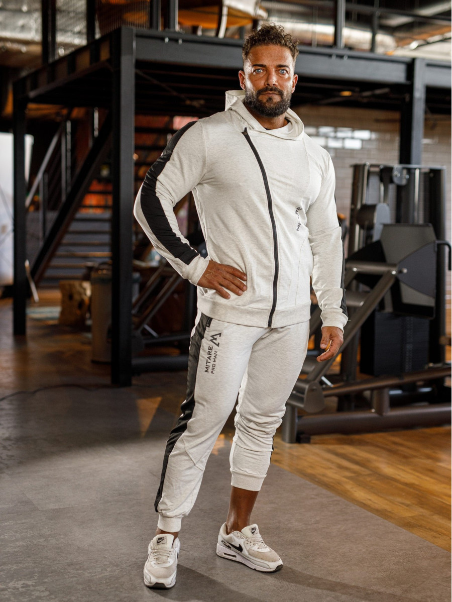 Kapuzenpullover K097 hellgrau MITARE PRO MAN