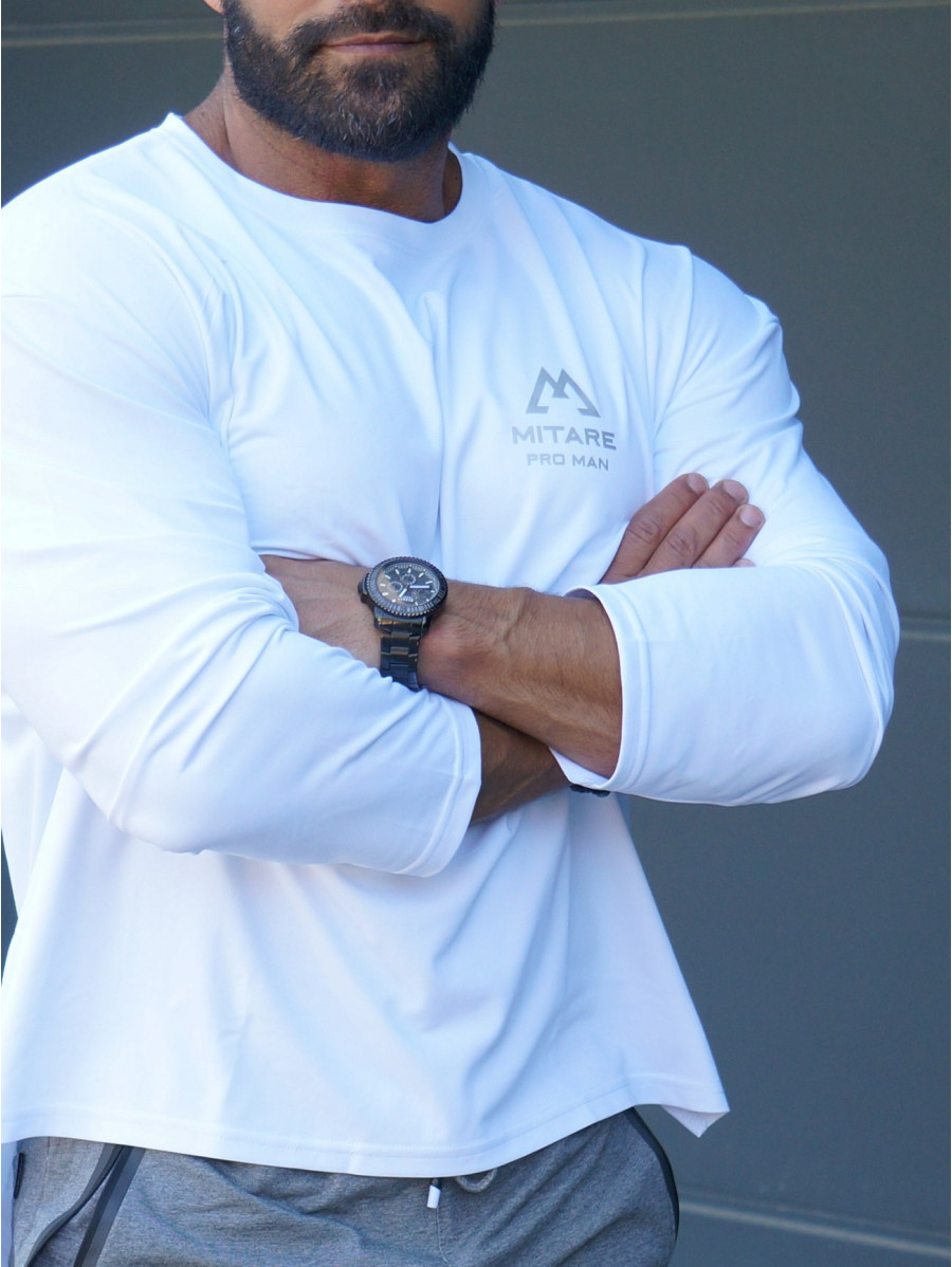 Langarm-T-Shirt K101weiß MITARE PRO MAN