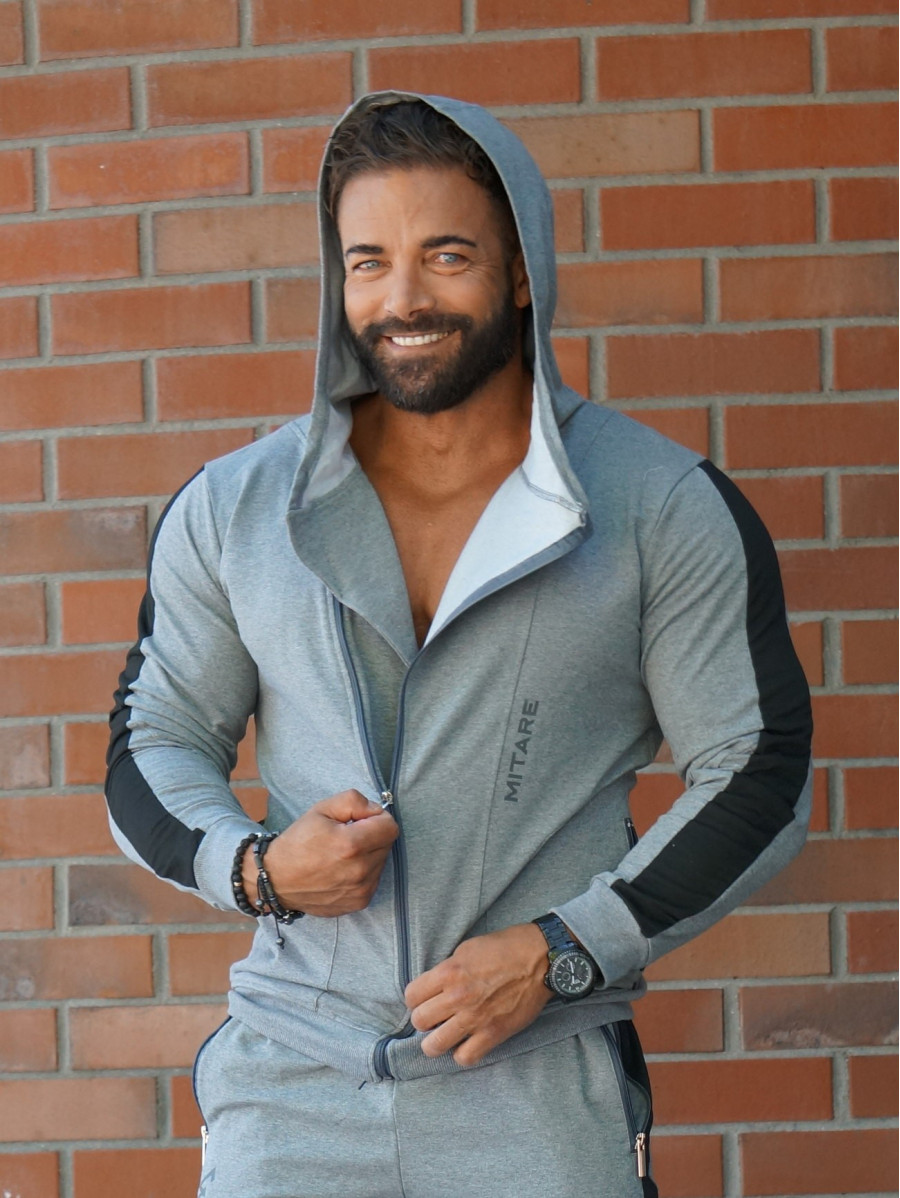 Kapuzenpullover K097 dunkelgrau MITARE PRO MAN