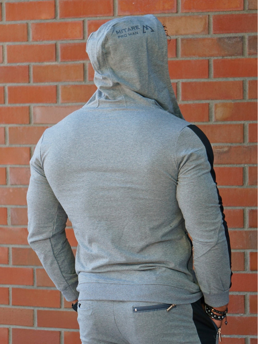 Kapuzenpullover K097 dunkelgrau MITARE PRO MAN