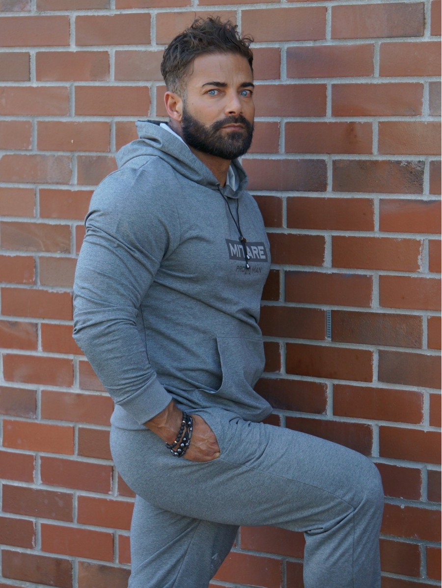 Kapuzenpullover K103 dunkelgrau MITARE PRO MAN