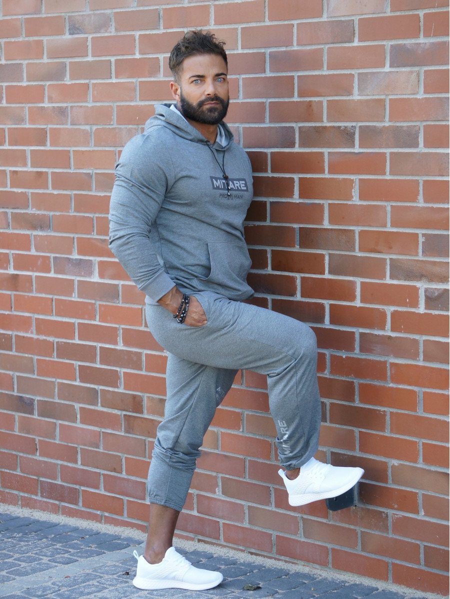 Kapuzenpullover K103 dunkelgrau MITARE PRO MAN