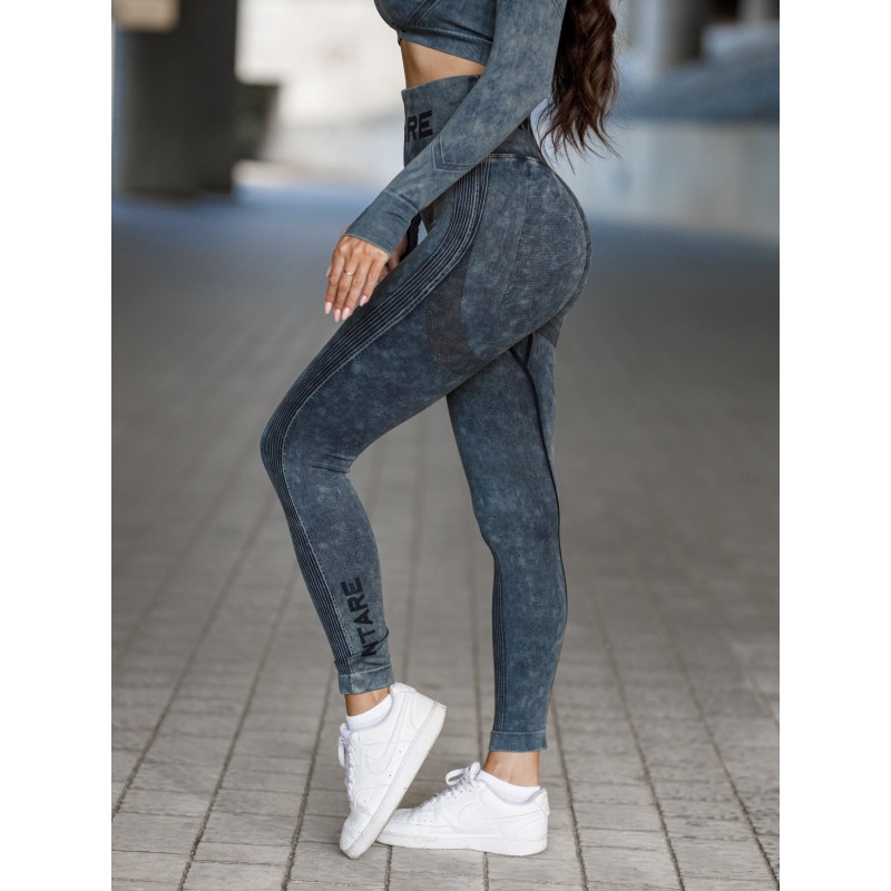 Seamless leggings PUSH UP MAX MARBLE K111 schwarz MITARE
