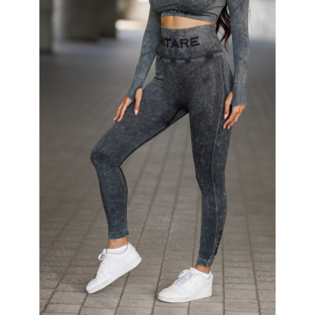 Seamless leggings PUSH UP MAX MARBLE K111 schwarz MITARE