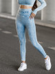 Seamless leggings PUSH UP MAX MARBLE K111 blaue jeans MITARE