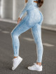 Seamless leggings PUSH UP MAX MARBLE K111 blaue jeans MITARE